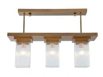 MONACO IV - Pendant lamp in brass and glass by Patinas Lighting - view 2